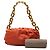 Bottega Veneta Pouch in nappa arancione con catena - vista 7