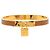 Bracciale Rigido Hermès Gold Plated Epsom Kelly Cadena Lock D'oro