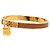 Bracciale Rigido Hermès Gold Plated Epsom Kelly Cadena Lock D'oro - vista 2