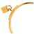 Bracciale Rigido Hermès Gold Plated Epsom Kelly Cadena Lock D'oro - vista 4