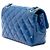 Chanel Blue Small Quilted Patent Coco Shine Flap Blau - Ansicht 2