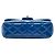 Chanel Blue Small Quilted Patent Coco Shine Flap Blau - Ansicht 3