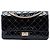 Chanel Black Quilted Patent Reissue 2.55 Double Flap 227 Schwarz