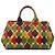 Prada Multi Canvas Canapa Stampata Tote Multicolor