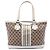 Gucci Beige Small GG Canvas Web Libeccio Sunset Tote Bege