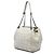 Borsa a tracolla a fisarmonica Chanel White Chocolate Bar in pelle di agnello LAX Bianco Crudo - vista 2
