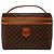 Céline Bolsa de Maquilhagem Celine Brown Macadam Coated Canvas Marrom