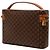 Céline Bolsa de Maquilhagem Celine Brown Macadam Coated Canvas Marrom - vista 2