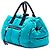 Borsa Satchel Bomber Prada in Tessuto Blu Large Turchese - vista 2