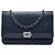 Chanel Blue Quilted Lambskin Boy Wallet On Chain Blu navy