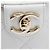 Chanel Vanity Case Elegante in Lambskin Bianco con Catena CC - vista 5