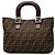 Fendi Twins Small Shopper aus Zucca-Canvas in Braun