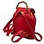 Bamboo Zaino in pelle di vitello rossa con coulisse e bambù Gucci Rosso - vista 2