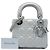 Autre Marque Dior Silver Mini Iridescent Lambskin Cannage Lady Dior Plata - vista 6