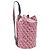 Borsa a tracolla con coulisse Chanel Coco Beach in tela stampata rosa - vista 2
