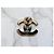 Broche Chanel Logo CC Preto Prata - vista 2