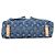 Louis Vuitton Monogram Denim Baggy GM Schultertasche Blau Gelb - Ansicht 3