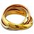 Anel Cartier Trinity Prata Dourado - vista 5