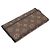 Louis Vuitton Monogram Macassar Portefeuille Long Tri-fold Wallet Marrone Nero Monogramma - vista 3