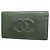 Cartera larga Chanel de piel de becerro granulada negra Negro