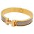 Bracciale Hermès Clic Clac PM GP Plated Gold Greige Donna D'oro Grigio