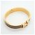 Bracciale Hermès Clic Clac PM GP Plated Gold Greige Donna D'oro Grigio - vista 2
