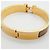 Bracciale Hermès Clic Clac PM GP Plated Gold Greige Donna D'oro Grigio - vista 7