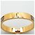 Bracciale Hermès Clic Clac PM GP Plated Gold Greige Donna D'oro Grigio - vista 8