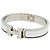 Brazalete Hermès Clic Clac PM Plata Blanco