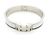 Brazalete Hermès Clic Clac PM Plata Blanco - vista 4