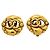 Pendientes de clip Chanel chapados en oro Dorado