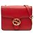 Borsa a tracolla Gucci Interlocking G Chain Rosso