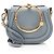 Chloé Bolsa de Pulso Nile Small em camurça de bezerro Chloe Azul