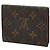 Louis Vuitton Monogram Enveloppe Carte de Visite Card Case Castaño - vista 2
