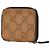 Gucci GG Canvas Round Zip Coin Case Brown Beige - view 2