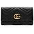 Gucci GG Marmont Continental Wallet aus gestepptem Leder Schwarz