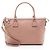 Gucci Große Satchel-Tasche aus Leder mit GG-Anhänger Pink
