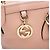Gucci Große Satchel-Tasche aus Leder mit GG-Anhänger Pink - Ansicht 10