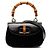 Borsa Gucci Bamboo in pelle nera Nero