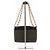 Borsa Chanel in pelle nera e kaki 18cm Nero - vista 3