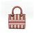 Christian Dior Lady D-Lite Canvas Ricamato Medium Rosa - vista 2