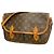 Louis Vuitton Monogram Gibeciere MM Schultertasche Braun