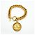 Bracciale con ciondolo a cerchio placcato oro Chanel Cambon D'oro - vista 3