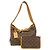 Louis Vuitton Monogram Carryall NM PM Schultertasche Braun