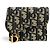 Christian Dior Saddle Flap Oblique Canvas Mini Azul marino