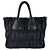 Borsa a mano Prada nera in nylon e pelle Nero