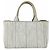 Prada PRADA Canapa Canvas Handbag Grey - view 3