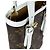 Louis Vuitton Monogram Nano Bucket Schultertasche Braun Weiß Monogramm - Ansicht 7