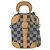 Borsa a tracolla Louis Vuitton Damier Valisette Vertical Marrone Nero