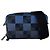 Sac à épaule Louis Vuitton Damier Graphite Giant Alpha Noir Bleu Damier ebène